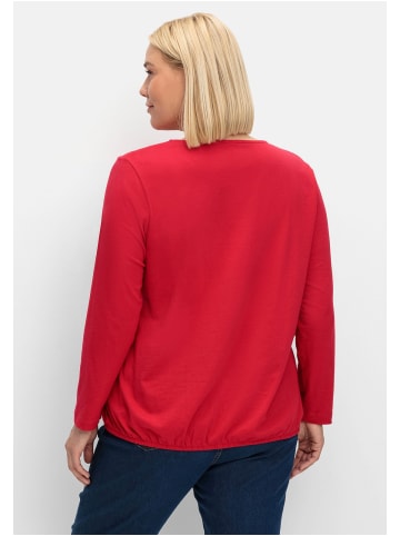 sheego Langarmshirt in rot