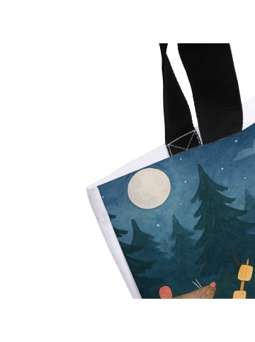 Mr. & Mrs. Panda Tote Bag Damen Pinguin Lagerfeuer Design ohne S... in Weiß