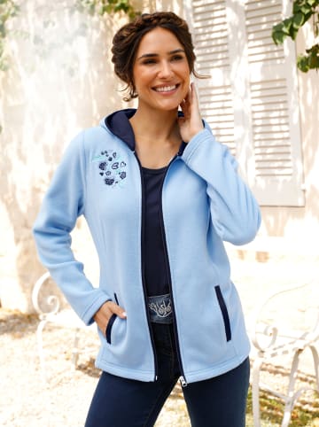 Sieh an! Fleece-Jacke in eisblau-marine