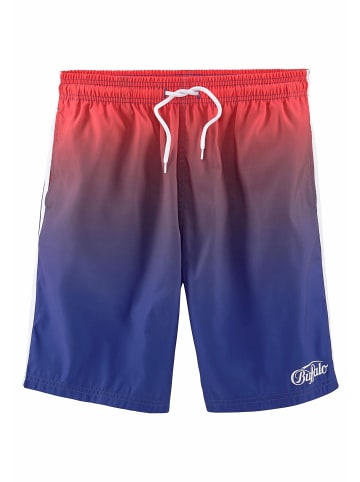 Buffalo Badeshorts in rot-blau-bedruckt