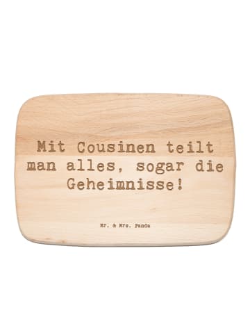 Mr. & Mrs. Panda Holz Schneidbrett Spruch Cousine Geheimnisse mi... in Transparent