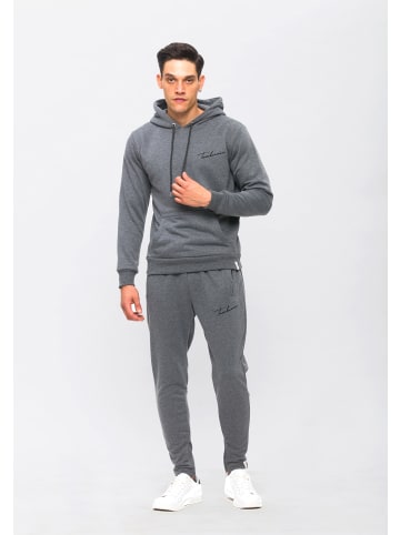 Tom Barron Jogginganzug mit Label-Print in ANTRAZIT