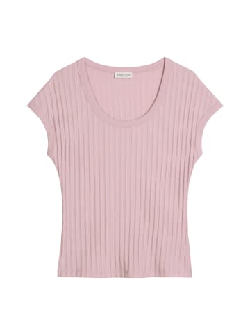 Marc O'Polo Pointelle-T-Shirt slim in Mild Rose