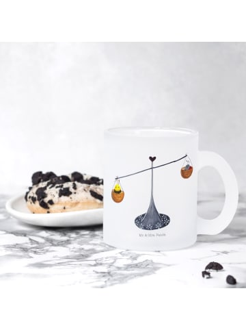 Mr. & Mrs. Panda Trinkglas Sternzeichen Waage ohne Spruch in Transparent