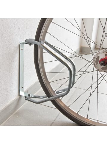 relaxdays 2 x Fahrradständer in Silber