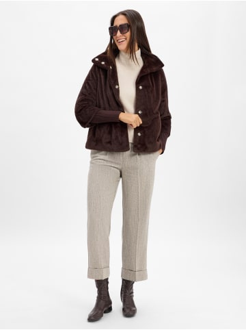 Zero  Jacke aus Kunstfell in schoko - 0003