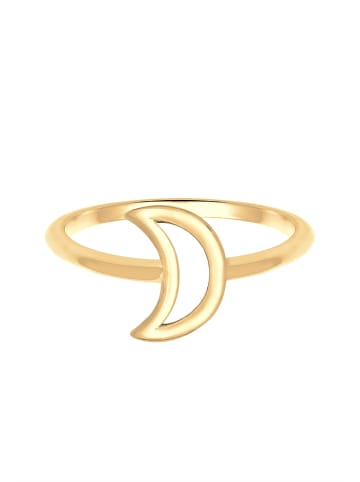 Elli Ring 925 Sterling Silber Astro, Halbmond in Gold