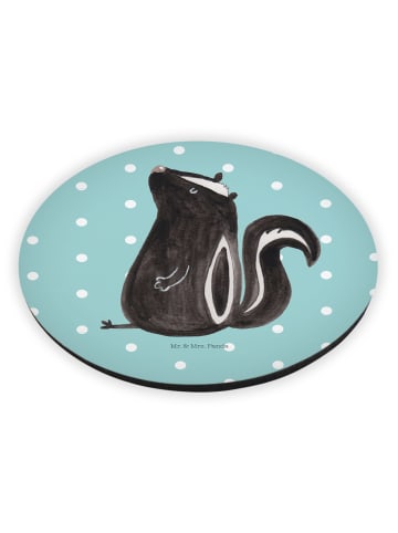Mr. & Mrs. Panda Magnet für Kühlschrank Stinktier Sitzen ohne Sp... in Türkis Pastell