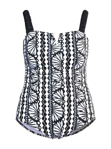 Ulla Popken Badeanzug in schwarz