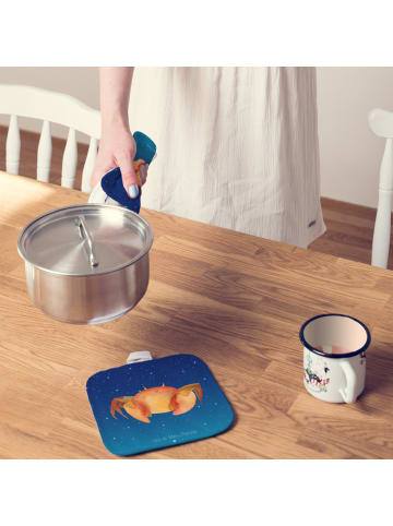 Mr. & Mrs. Panda Topflappen Sternzeichen Krebs ohne Spruch in Sternenhimmel Blau