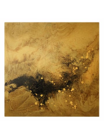 WALLART Leinwandbild Gold - Goldener Treibsand I in Gold