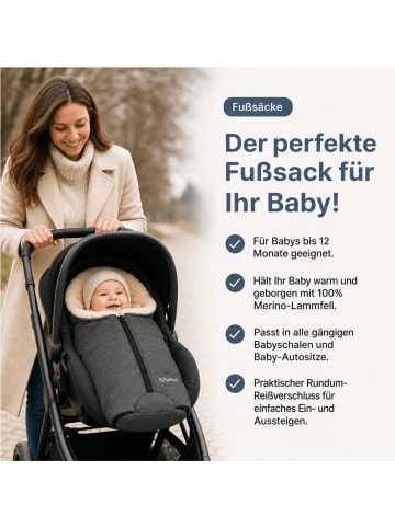 Fellsack für Kinderwagen & Babyschalen Gastein Canvas TOP in Graphit Melange