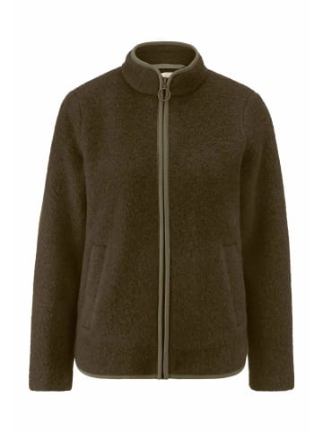 Hessnatur Wollfleece Jacke in vintage oliv
