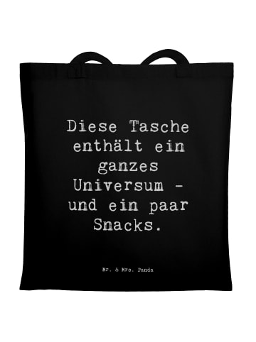 Mr. & Mrs. Panda Tragetasche Spruch Tragetasche Universum mit Sp... in Schwarz