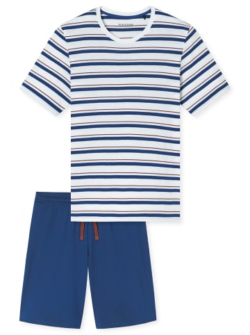 Schiesser Schlafanzug Casual Nightwear in Blau