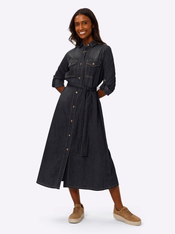 Heine Hemdblusenkleid in black-denim