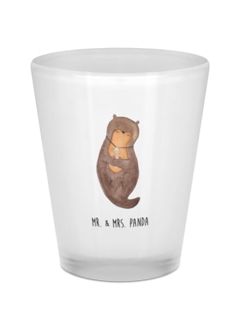 Mr. & Mrs. Panda Gläschen Otter Muschel ohne Spruch in Transparent