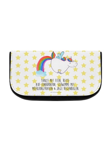 Mr. & Mrs. Panda Kosmetiktasche Einhorn Fliegendes Pferd mit Spruch in Weiß