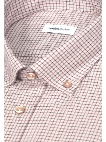 Seidensticker Flanellhemd Regular in Beige