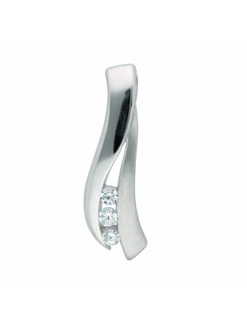 Adeliás Damen 333 Weißgold Anhänger mit Zirkonia in silber