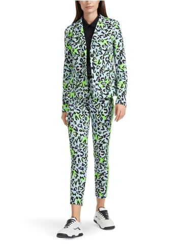 MARC CAIN Taillierter Blazer mit Allover-Print in Blau