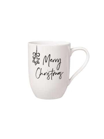 Villeroy & Boch Becher mit Henkel 'Merry Christmas' Statement 290 ml in weiß