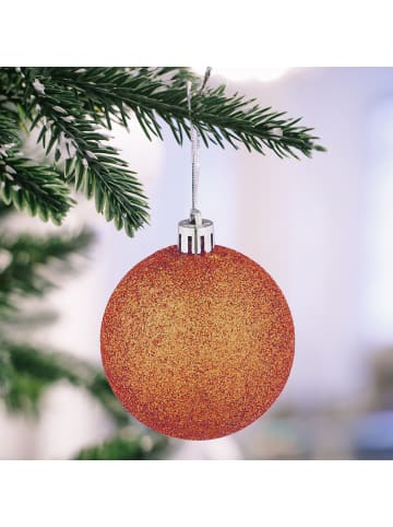 relaxdays 72-tlg. Weihnachtskugeln Set in Orange