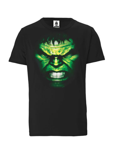 Logoshirt T-Shirt Marvel - Hulk Gesicht in schwarz