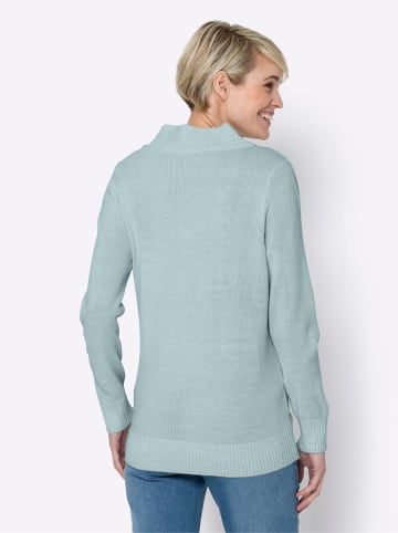 Sieh an! 2-in-1-Pullover in kalkmint-meliert