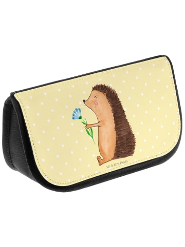 Mr. & Mrs. Panda Kulturtasche Igel Blumen ohne Spruch in Gelb Pastell