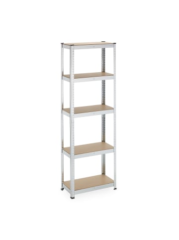 relaxdays 2 x Schwerlastregal in Silber - (B)60 x (H)180 x (T)30 cm