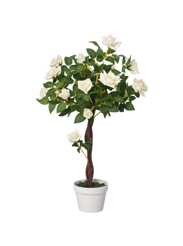 Outsunny künstliche Pflanzen-18L x 18B x 90H cm-Weiß