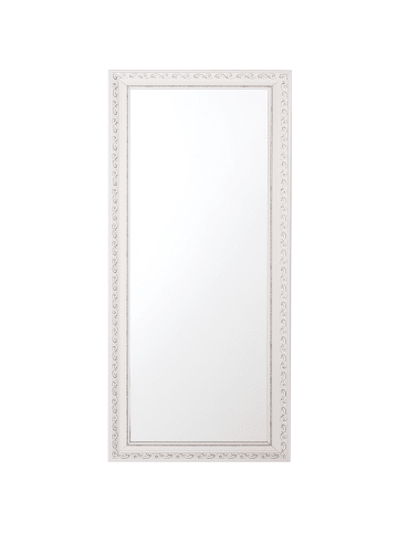 Beliani Wandspiegel MAULEON in Weiß/Silber - (W) 50 x (H) 130 x (L) 3 cm