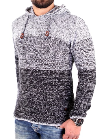 RESLAD Strickpullover Colorblock in schwarz