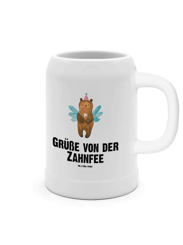 Mr. & Mrs. Panda Bier Seidel Bär Zahnfee mit Spruch in Weiß