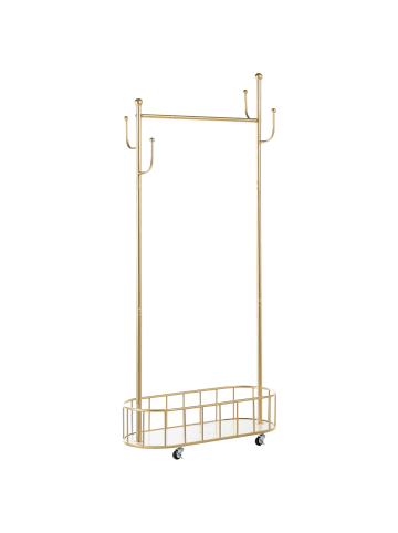 Beliani Kleiderständer LOUMARIN in Gold/Weiß - (W) 80 x (H) 170 x (L) 32 cm