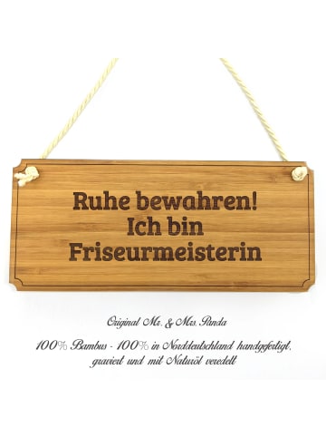 Mr. & Mrs. Panda Türschild Friseurmeisterin mit Spruch in Keine Angabe