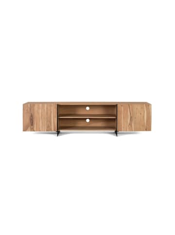 Giner y Colomer TV-Schrank aus Akazienholz und naturfarbenem Metall in Brown