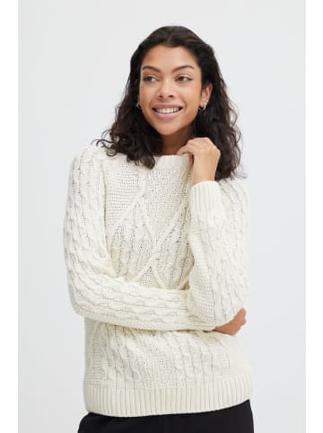b.young Strickpullover BYOLGI JUMPER - 20812260  Strickpullover mit Strukturmuster in Weiß