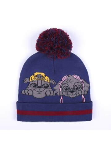 Paw Patrol Kinder Wintermütze Strick Beanie Jungen Mädchen Winter Accessoire in Blau