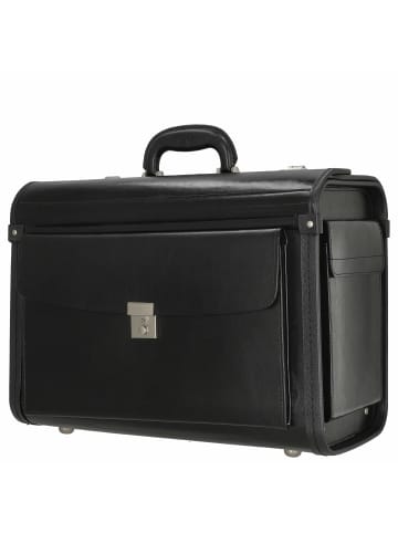 D&N Business - Pilotenkoffer 46 cm Leder (schwarz) in schwarz