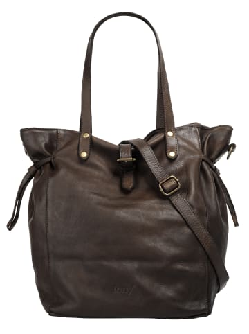 Forty degrees Shopper echt Leder in dunkelbraun