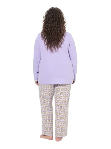 Ulla Popken Pyjama in zartes lavendel