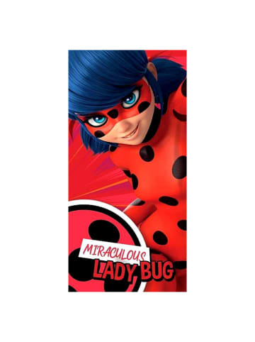 Miraculous Strand-/Badetuch Miraculous Ladybug - (L) 140 cm x (B) 70 cm in Rot