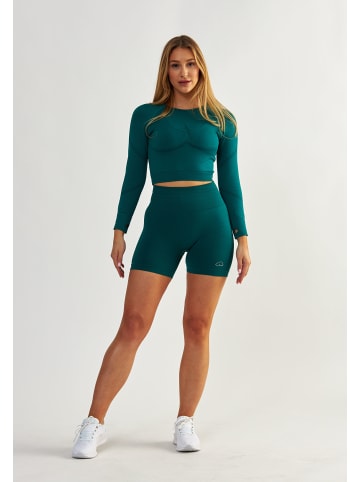 BeShaped Langarmshirt Power Up! in Dark green