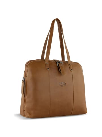 KLONDIKE 1896 Gold Charles Aktentasche Leder 37 cm Laptopfach in cognac