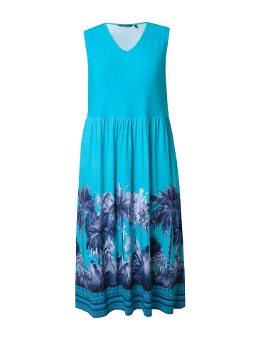 Ulla Popken Jerseykleid in tiefes aqua