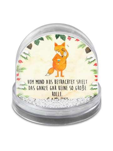 Mr. & Mrs. Panda Schneekugel Fuchs Lord mit Spruch in Naturpapier