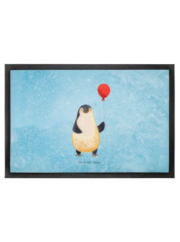 Mr. & Mrs. Panda Schmutzfangmatte Pinguin Luftballon ohne Spruch in Eisblau