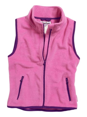Playshoes Fleece-Weste farbig abgesetzt in Pink